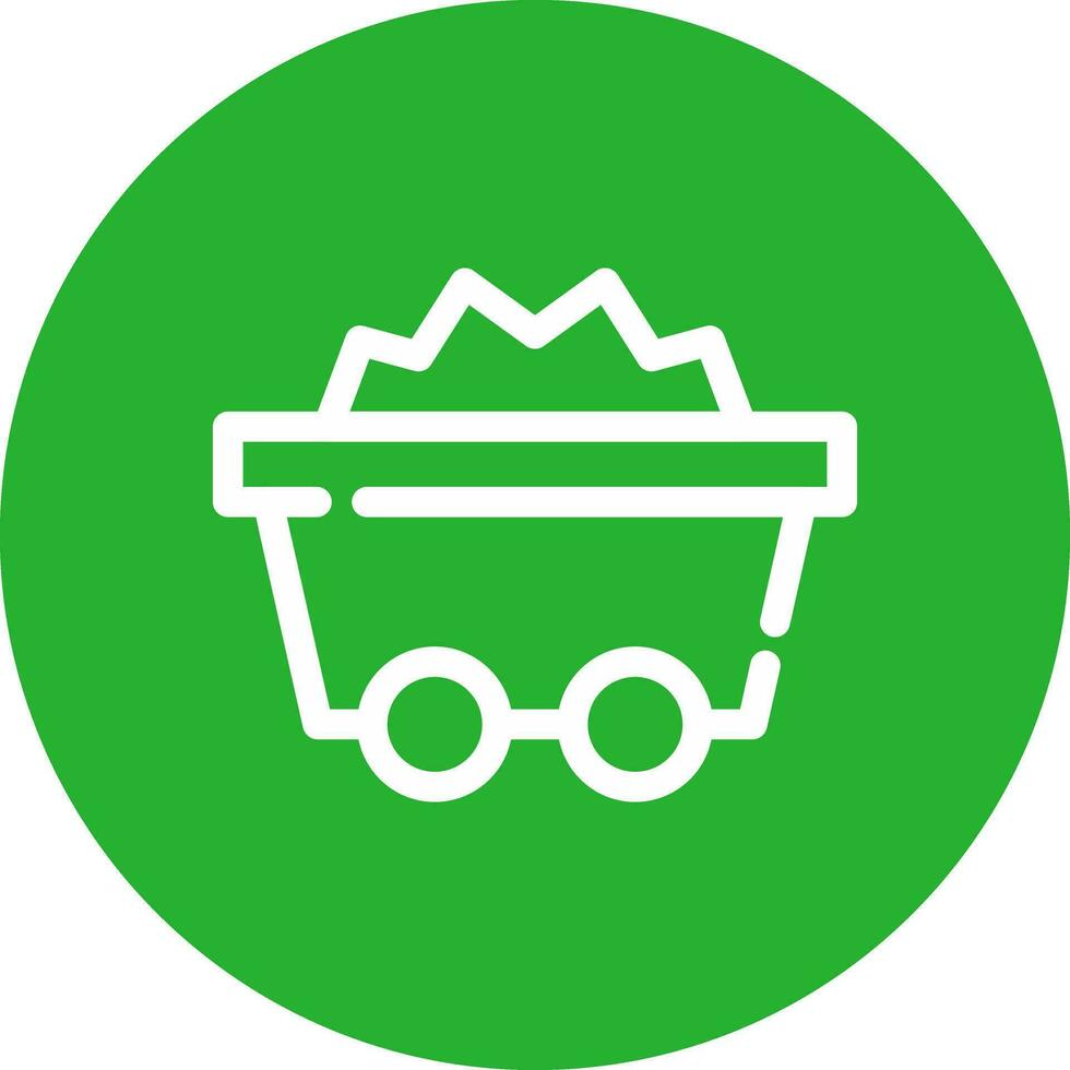 Mine Cart Creative Icon Design vector