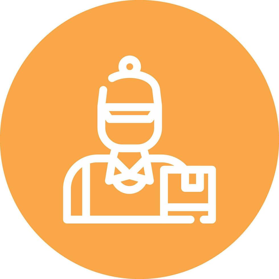 Delivery Boy Creative Icon Design vector