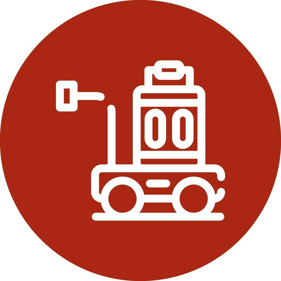 Luggage Cart Creative Icon Design vector