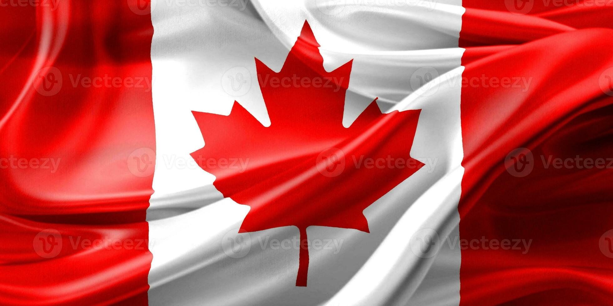Canada flag - realistic waving fabric flag photo