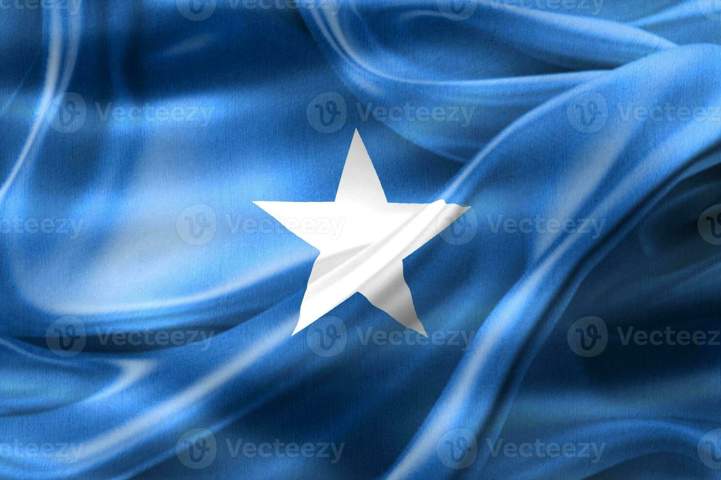 3D-Illustration of a Somalia flag - realistic waving fabric flag photo