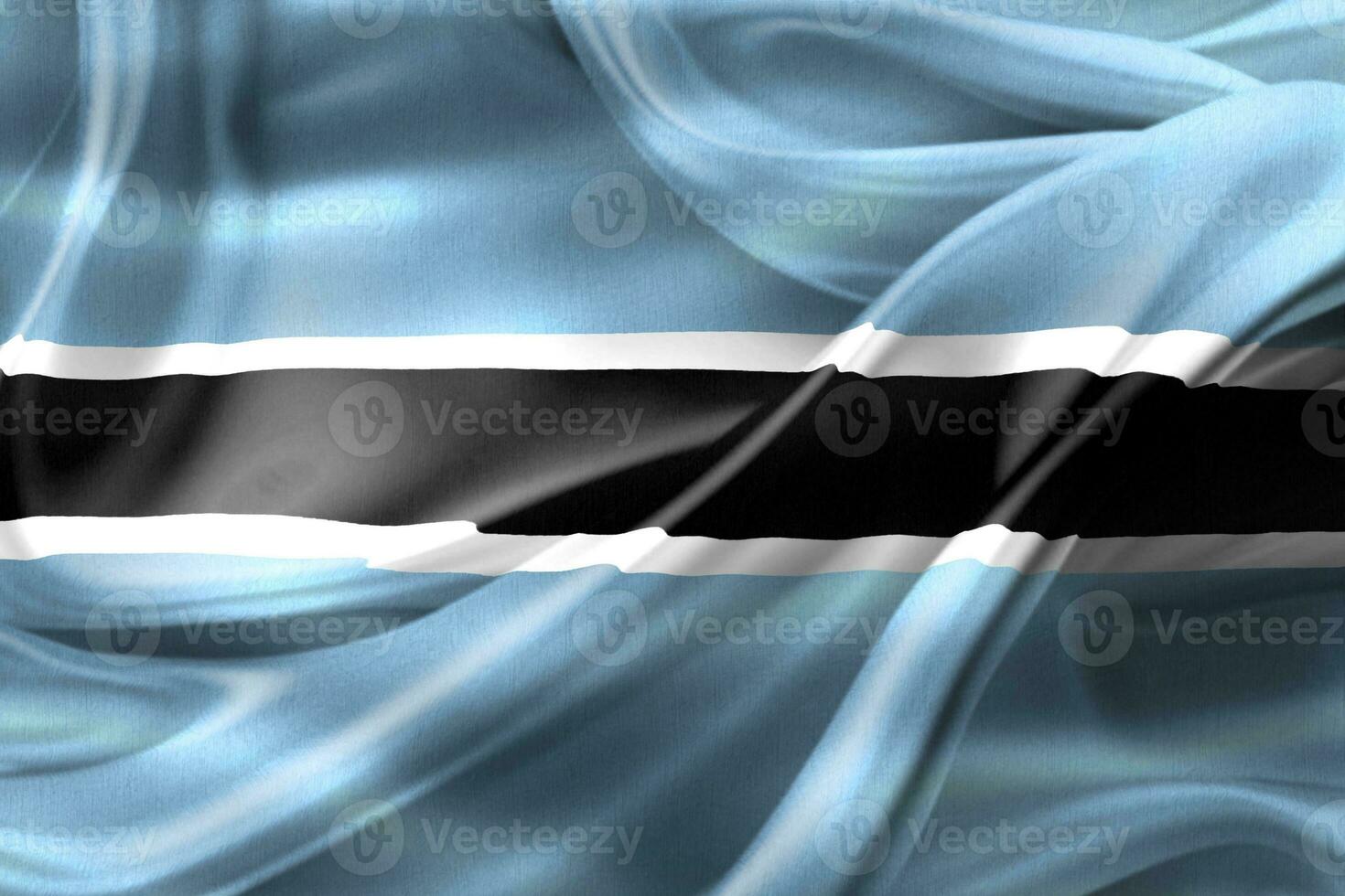 Botswana flag - realistic waving fabric flag photo