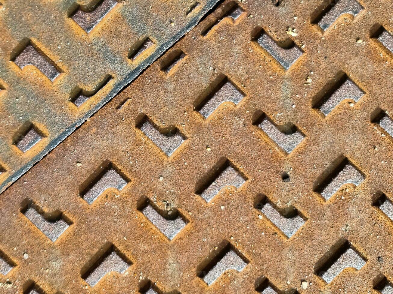Close up view on metal surface textures. photo