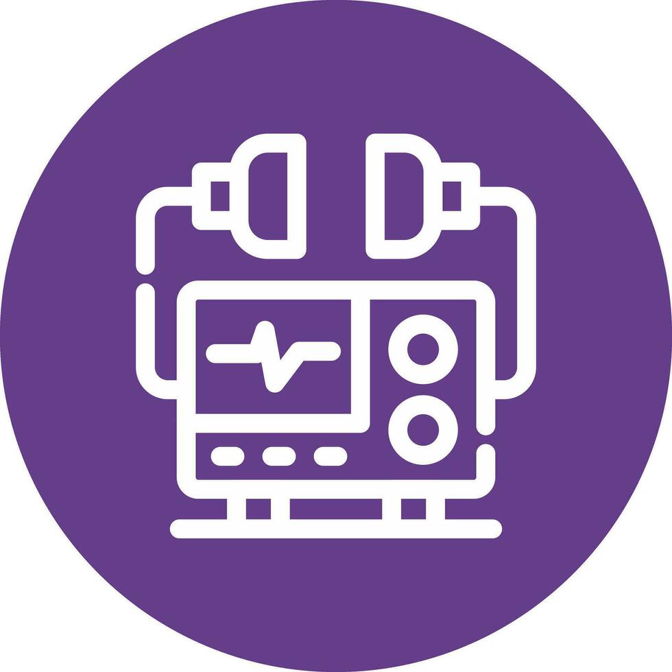 Defibrillator Creative Icon Design vector
