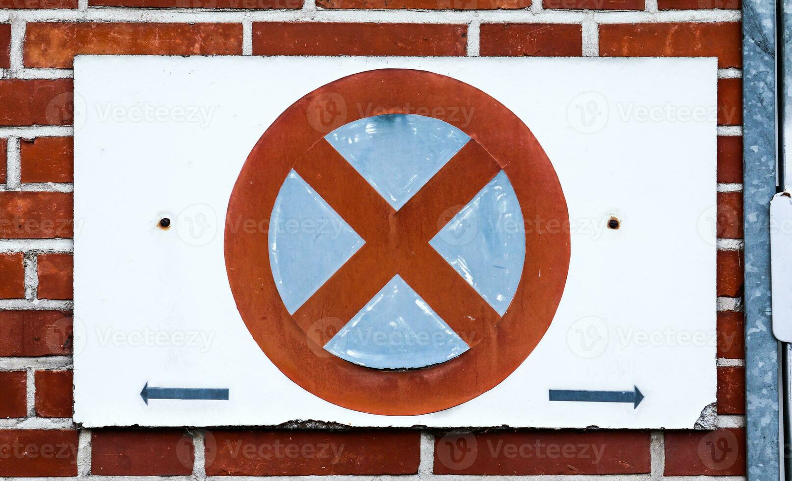 Warning signs on european streets. photo