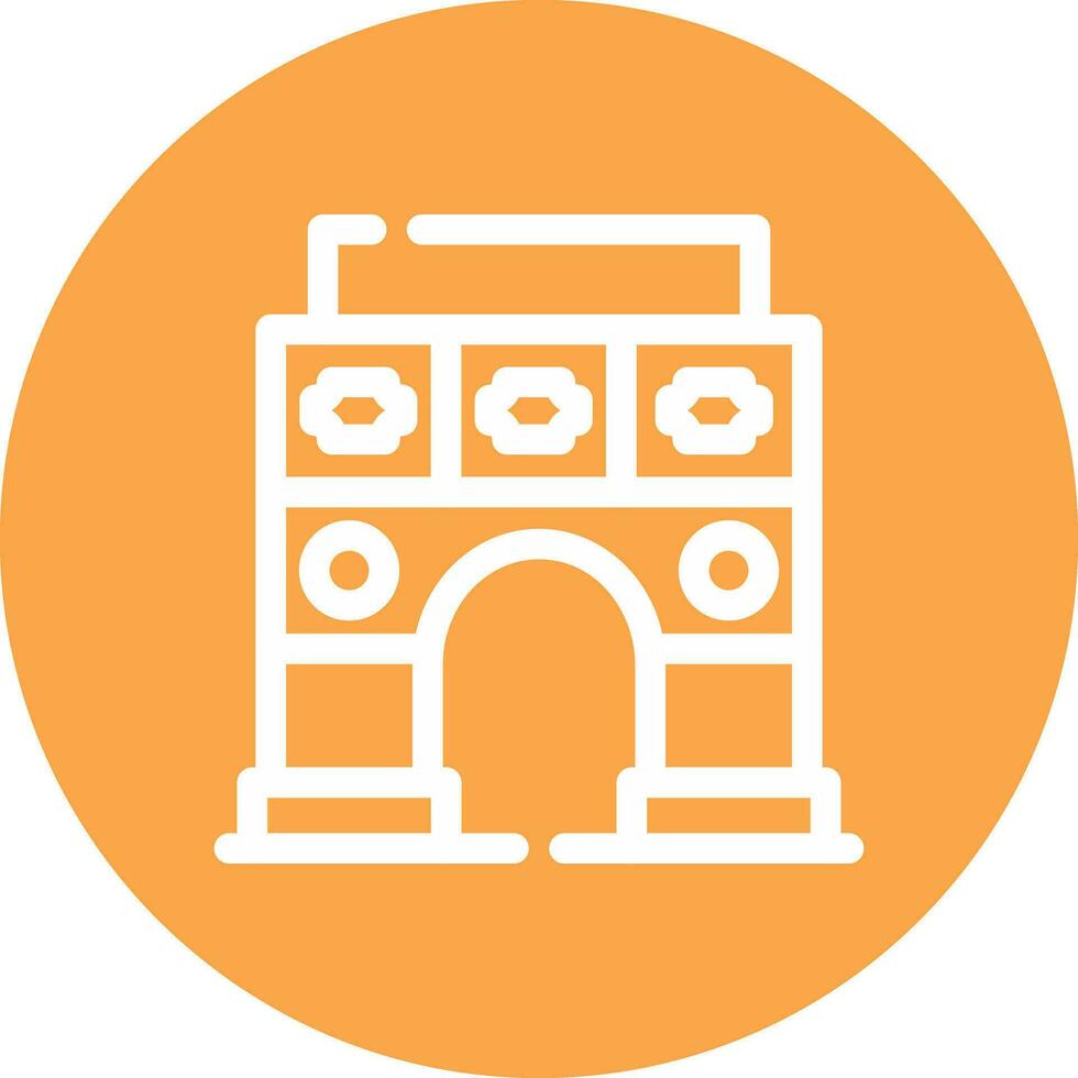 Triumphal Arc Creative Icon Design vector