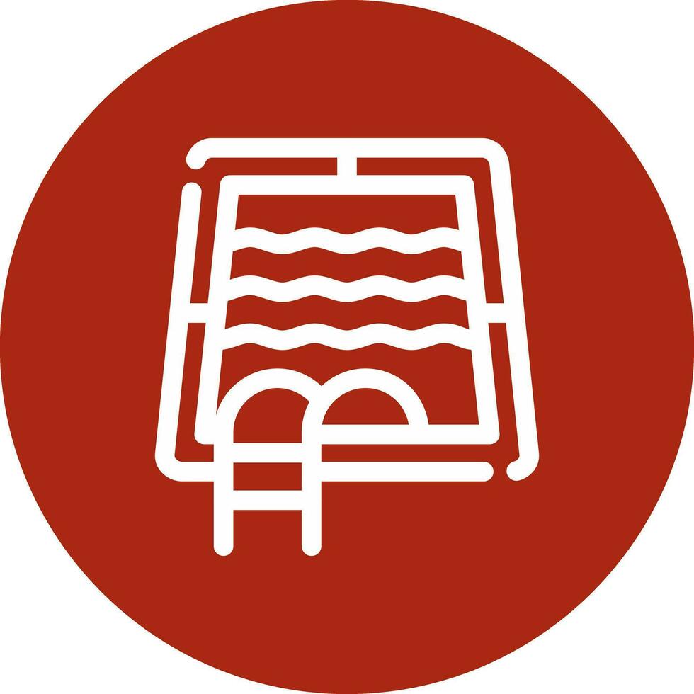 Swimming Pool Creative Icon Design vector