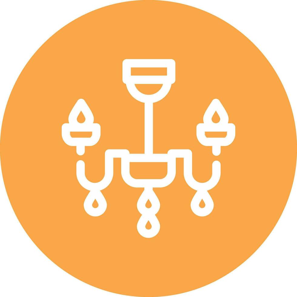 Chandelier Creative Icon Design vector