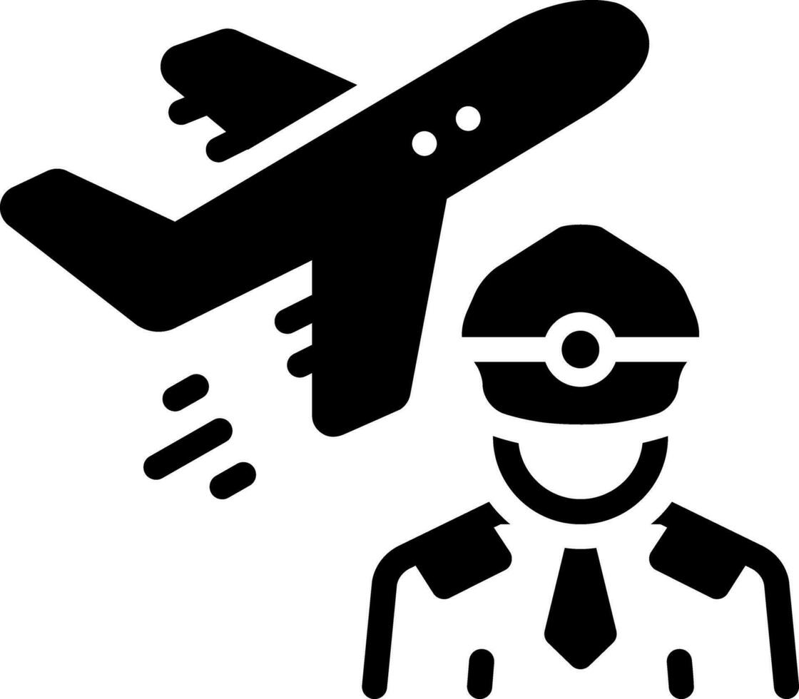 solid icon for aviation vector
