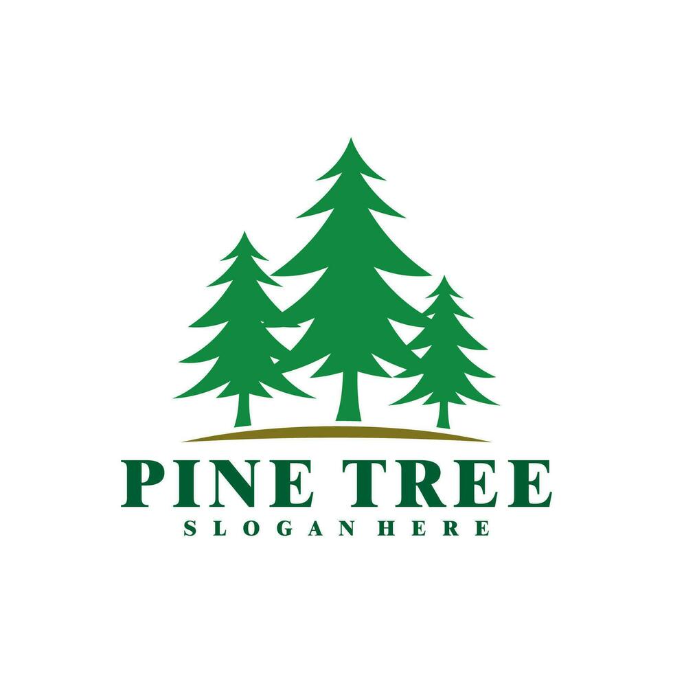 Pine Tree logo design vector. Creative Pine logo concepts template vector