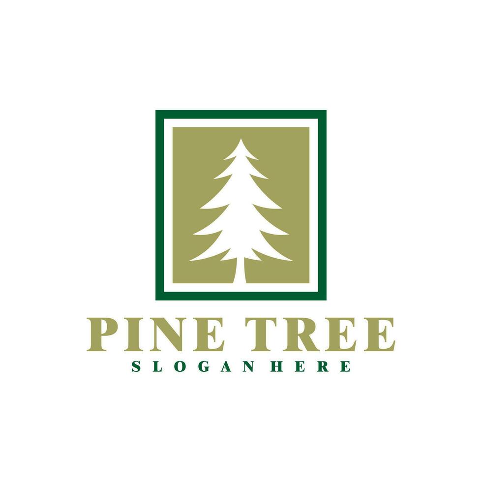 Pine Tree logo design vector. Creative Pine logo concepts template vector