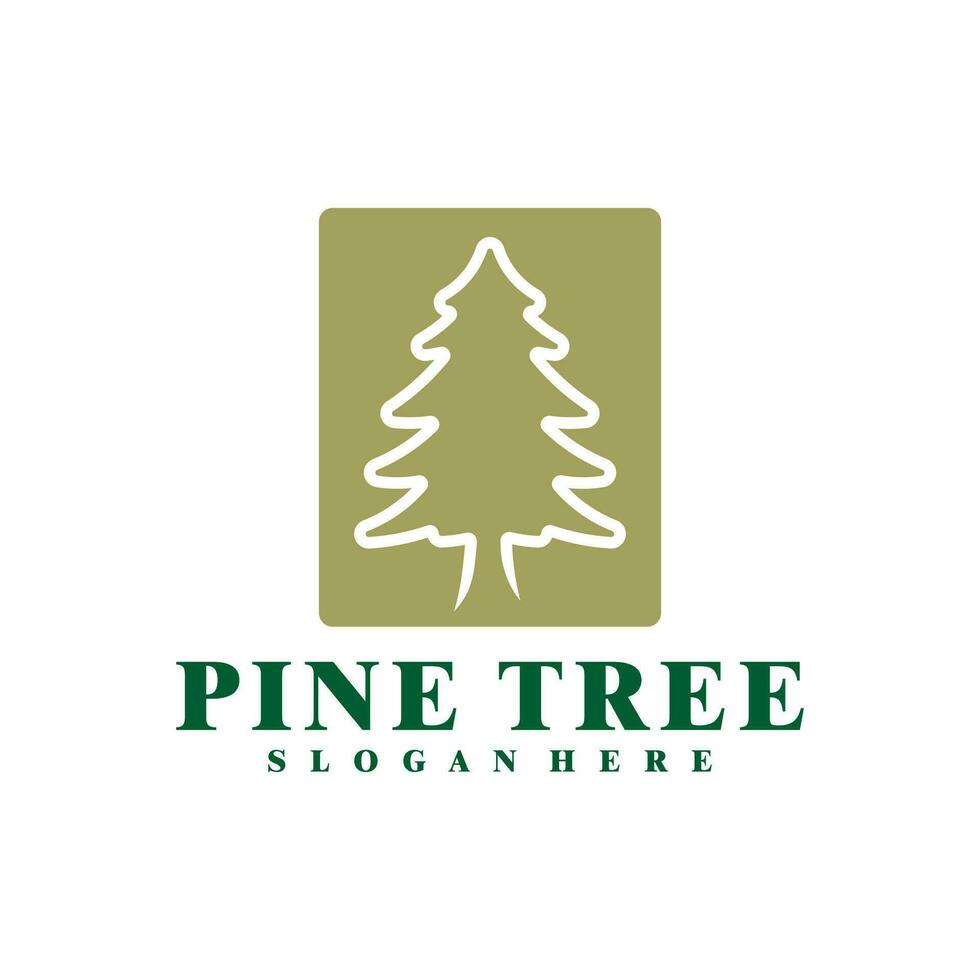 Pine Tree logo design vector. Creative Pine logo concepts template vector