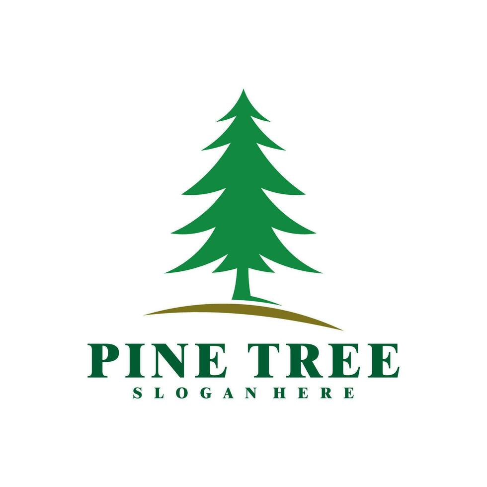 Pine Tree logo design vector. Creative Pine logo concepts template vector