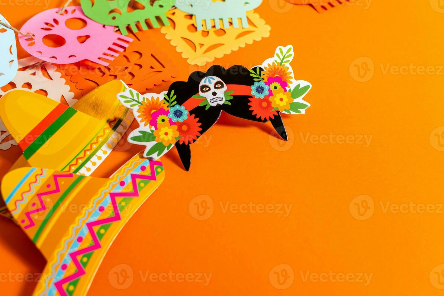 Day of the Dead decorated banner. photo