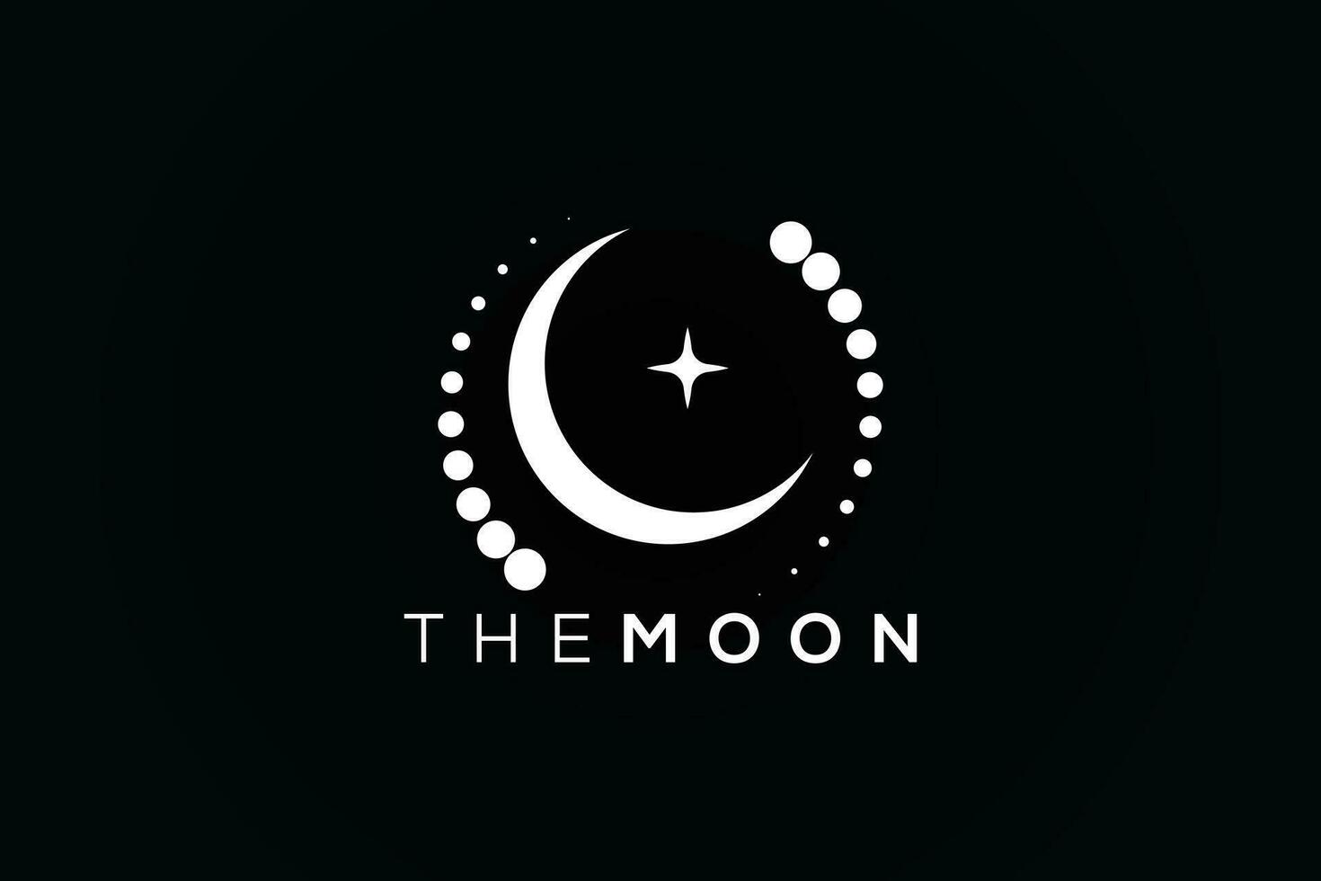 Minimal Moon trendy vector logo design