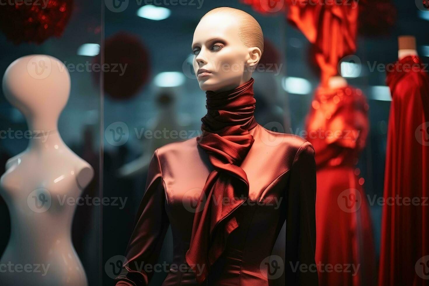 Sensual fashion on A Mannequin displayed in a shop window. photo