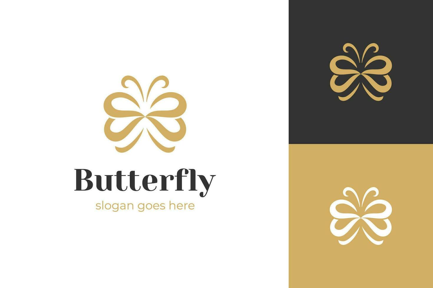 Abstract Butterfly logo icon design for jewelry, cosmetic and beauty nature logo symbol vector