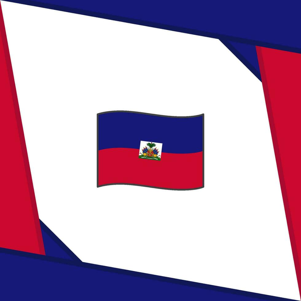 Haiti Flag Abstract Background Design Template. Haiti Independence Day Banner Social Media Post. Haiti Cartoon vector