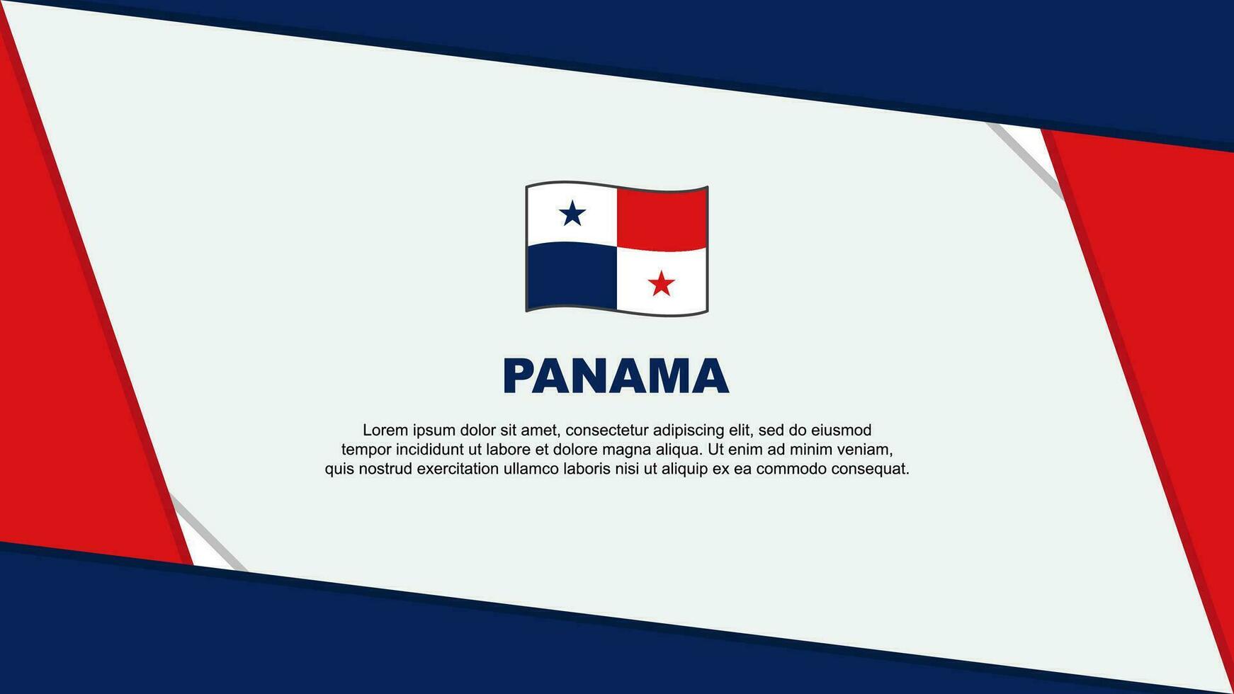 Panama Flag Abstract Background Design Template. Panama Independence Day Banner Cartoon Vector Illustration. Panama Independence Day