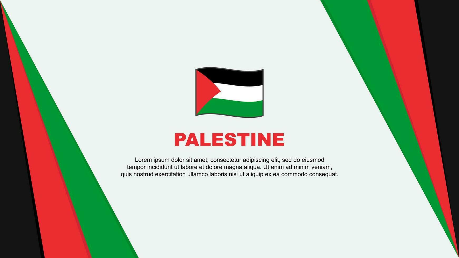 Palestine Flag Abstract Background Design Template. Palestine Independence Day Banner Cartoon Vector Illustration. Palestine Flag