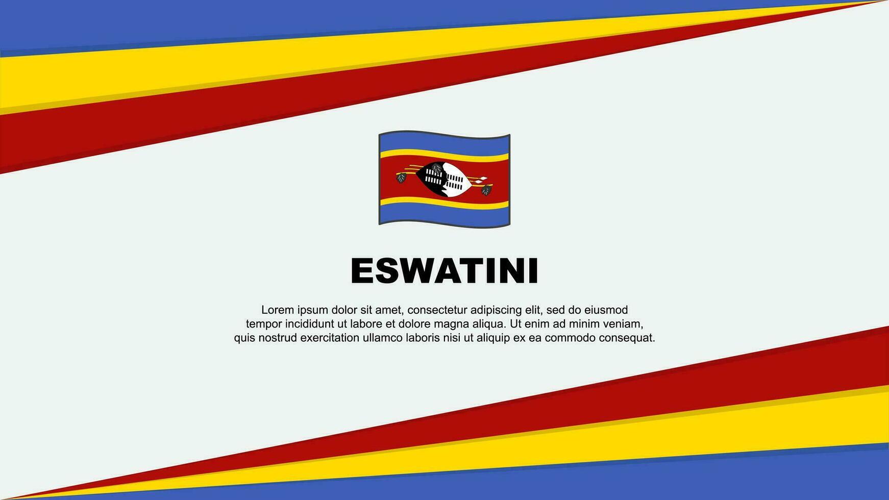 Eswatini Flag Abstract Background Design Template. Eswatini