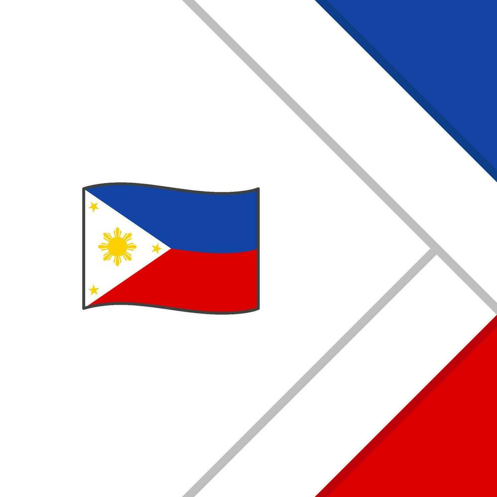 Philippines Flag Abstract Background Design Template. Philippines Independence Day Banner Social Media Post. Philippines Cartoon vector