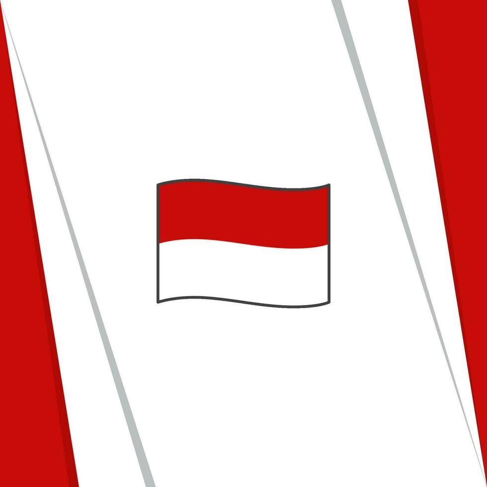 Indonesia Flag Abstract Background Design Template. Indonesia Independence Day Banner Social Media Post. Indonesia Independence Day vector