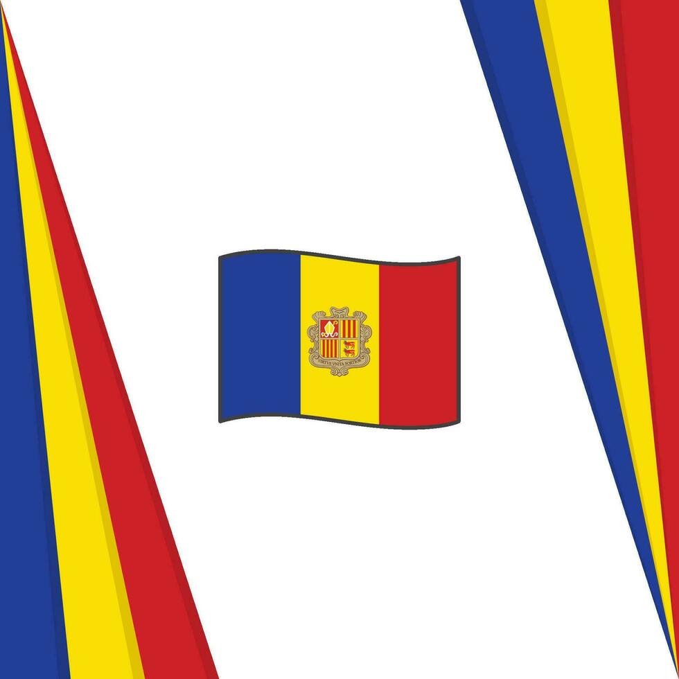 Andorra Flag Abstract Background Design Template. Andorra Independence Day Banner Social Media Post. Andorra Flag vector