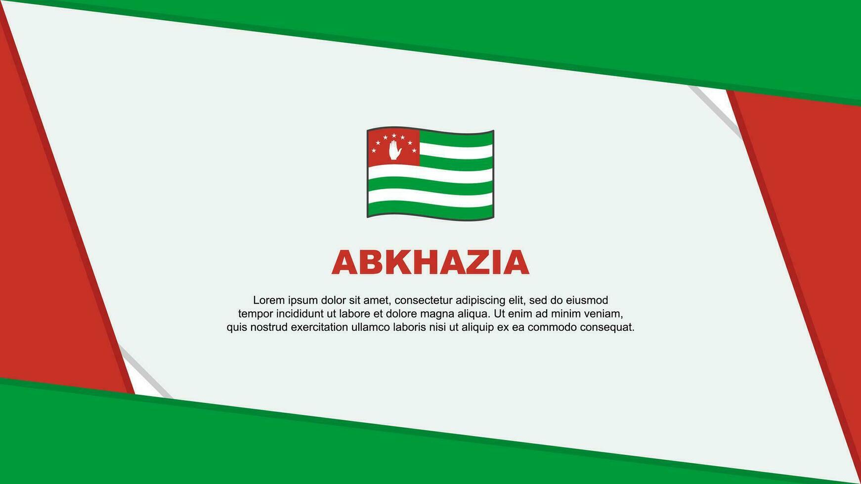 Abkhazia Flag Abstract Background Design Template. Abkhazia Independence Day Banner Cartoon Vector Illustration. Abkhazia Independence Day
