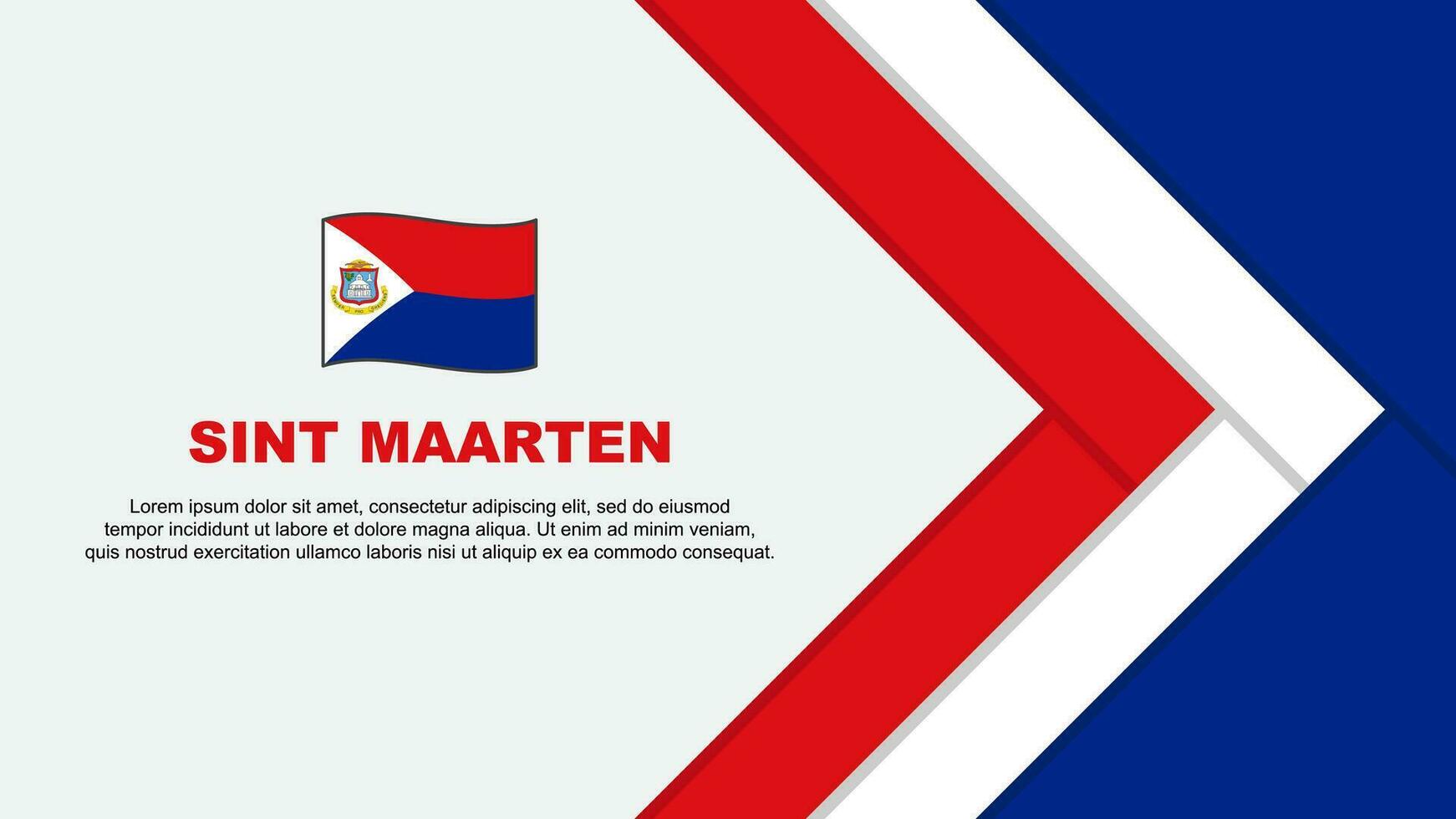 Sint Maarten Flag Abstract Background Design Template. Sint Maarten Independence Day Banner Cartoon Vector Illustration. Sint Maarten Cartoon