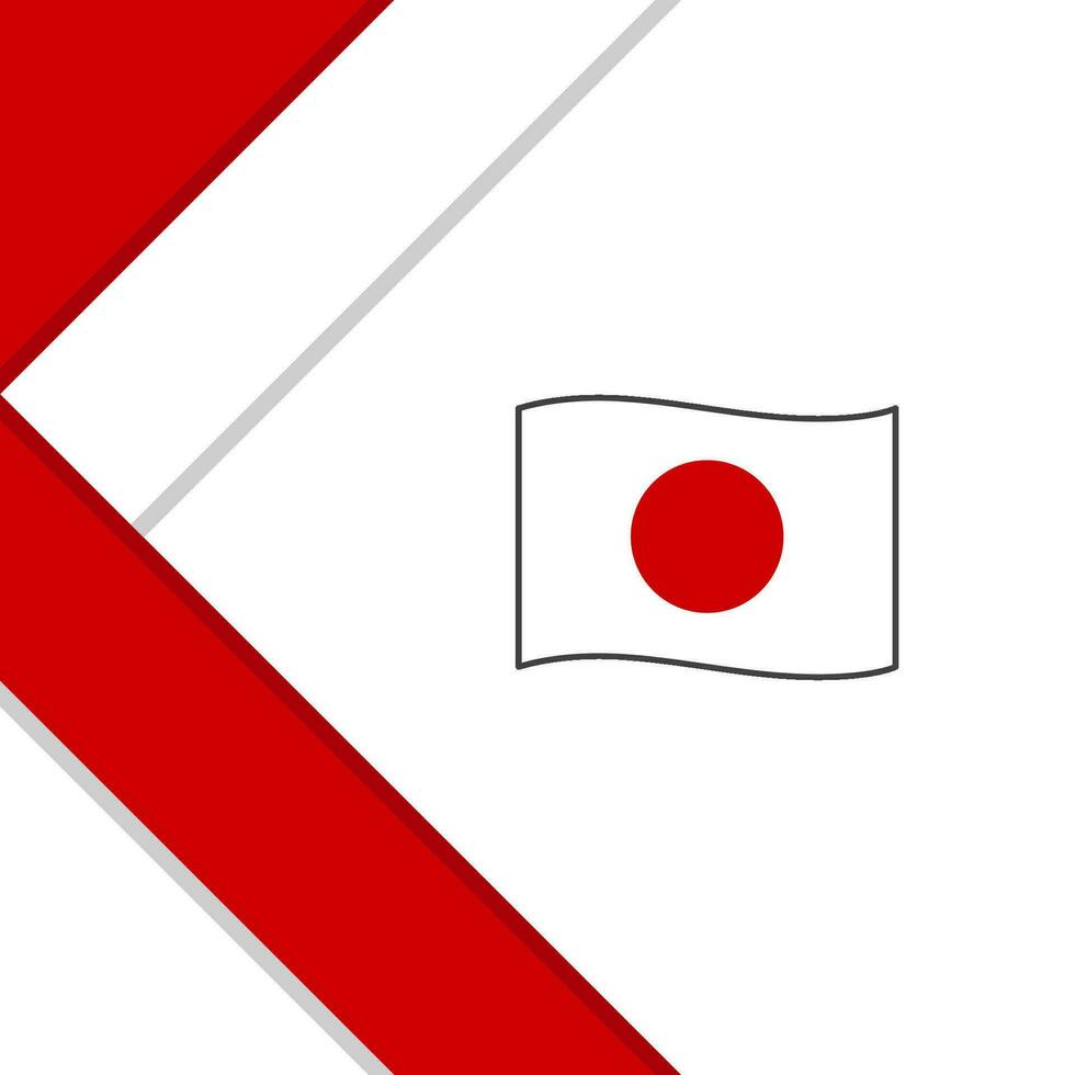 Japan Flag Abstract Background Design Template. Japan Independence Day Banner Social Media Post. Japan Illustration vector