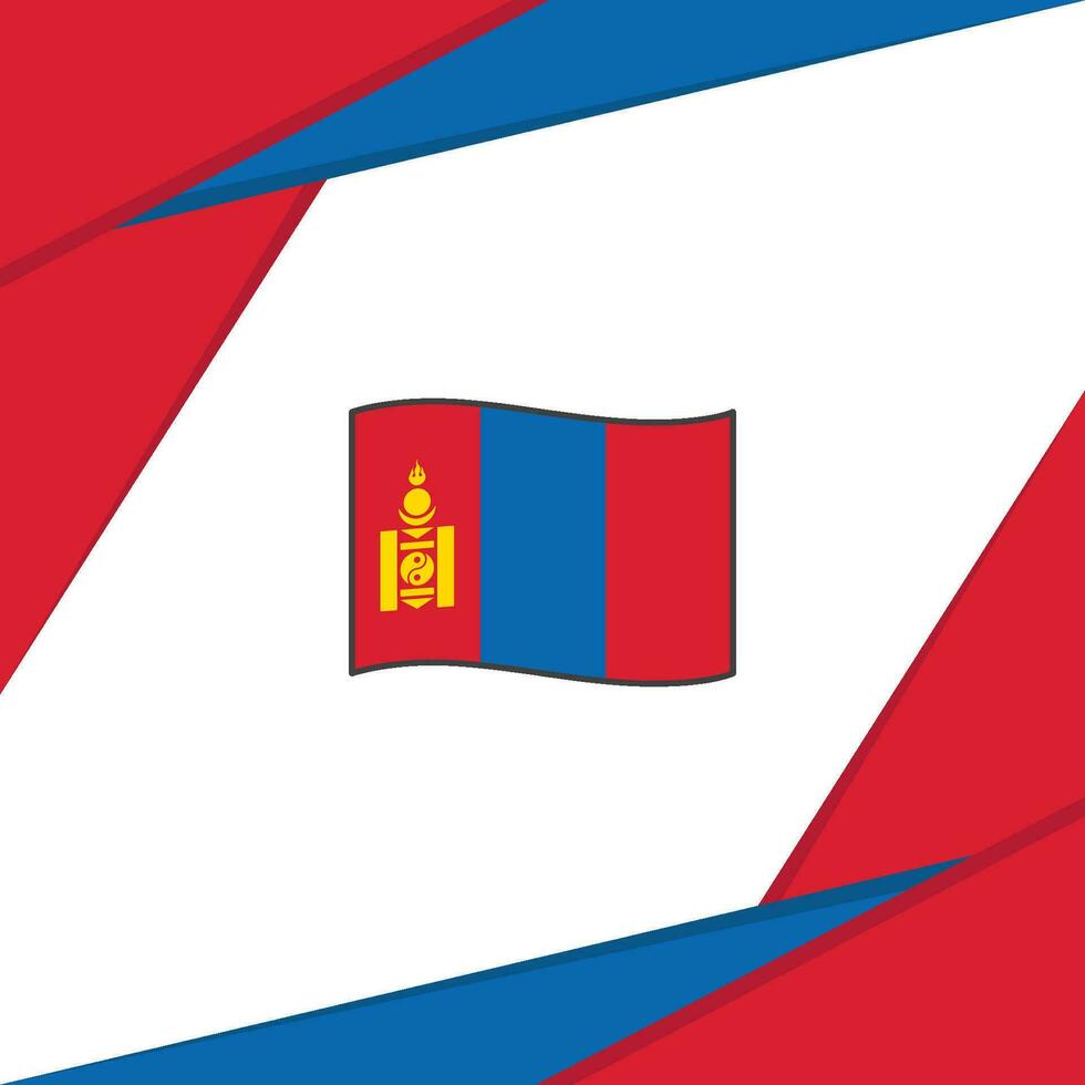 Mongolia Flag Abstract Background Design Template. Mongolia Independence Day Banner Social Media Post. Mongolia Background vector