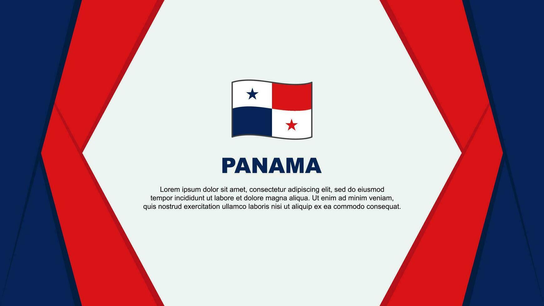 Panama Flag Abstract Background Design Template. Panama Independence Day Banner Cartoon Vector Illustration. Panama Background