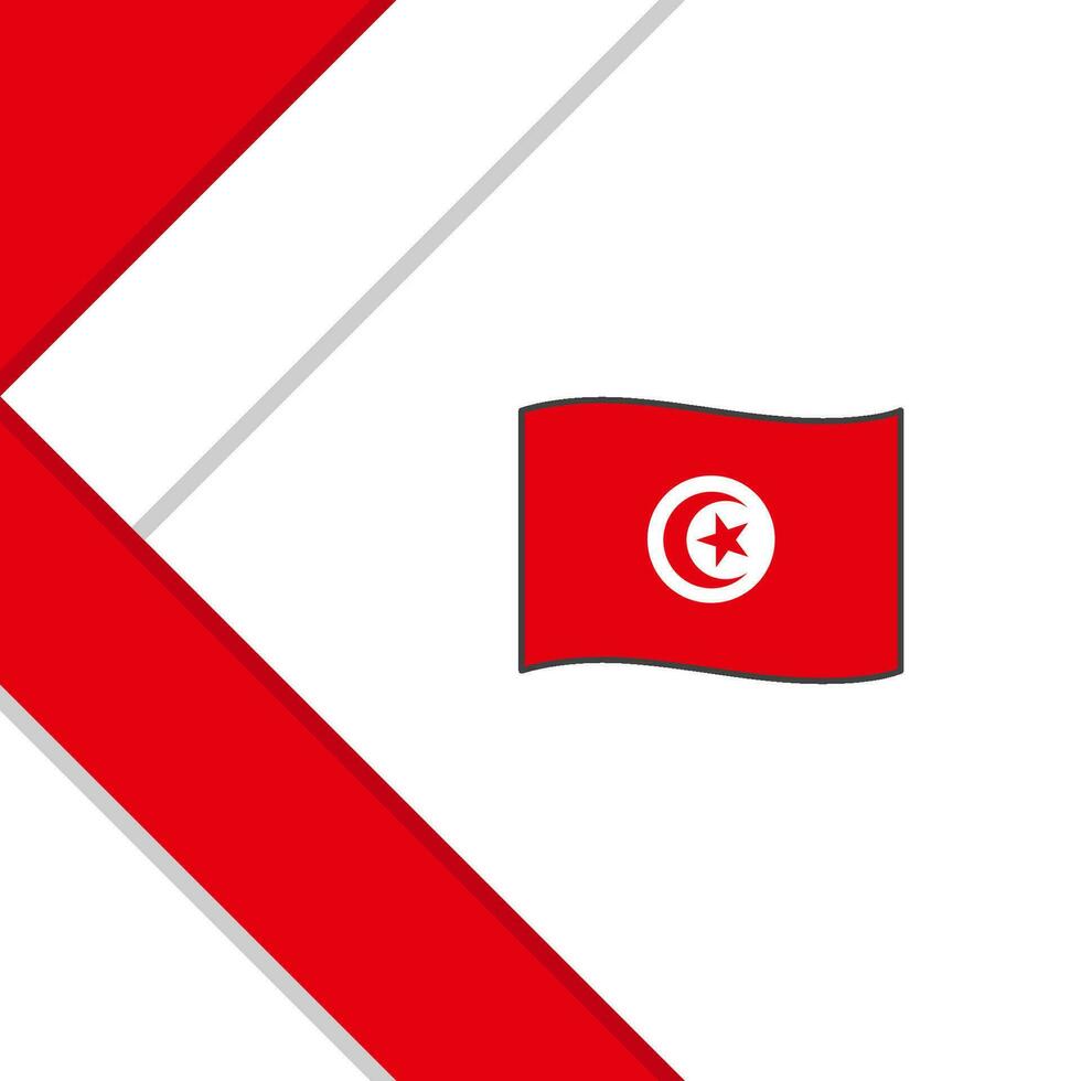 Tunisia Flag Abstract Background Design Template. Tunisia Independence Day Banner Social Media Post. Tunisia Illustration vector