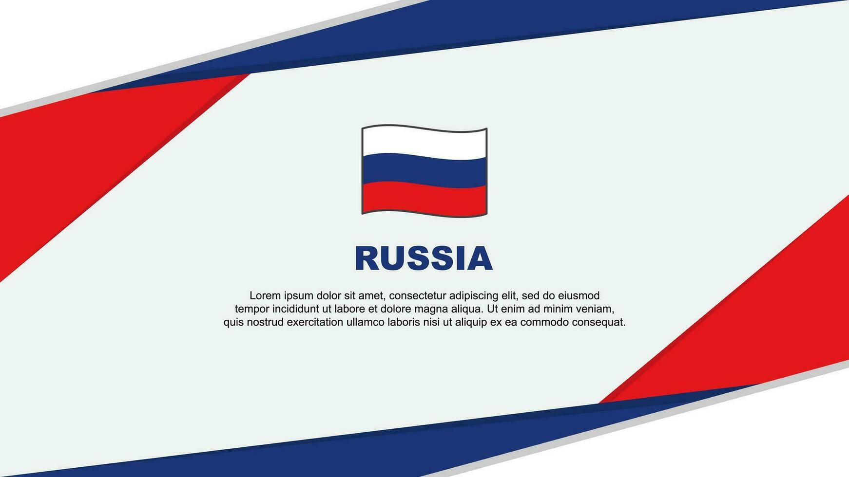 Russia Flag Abstract Background Design Template. Russia Independence Day Banner Cartoon Vector Illustration. Russia