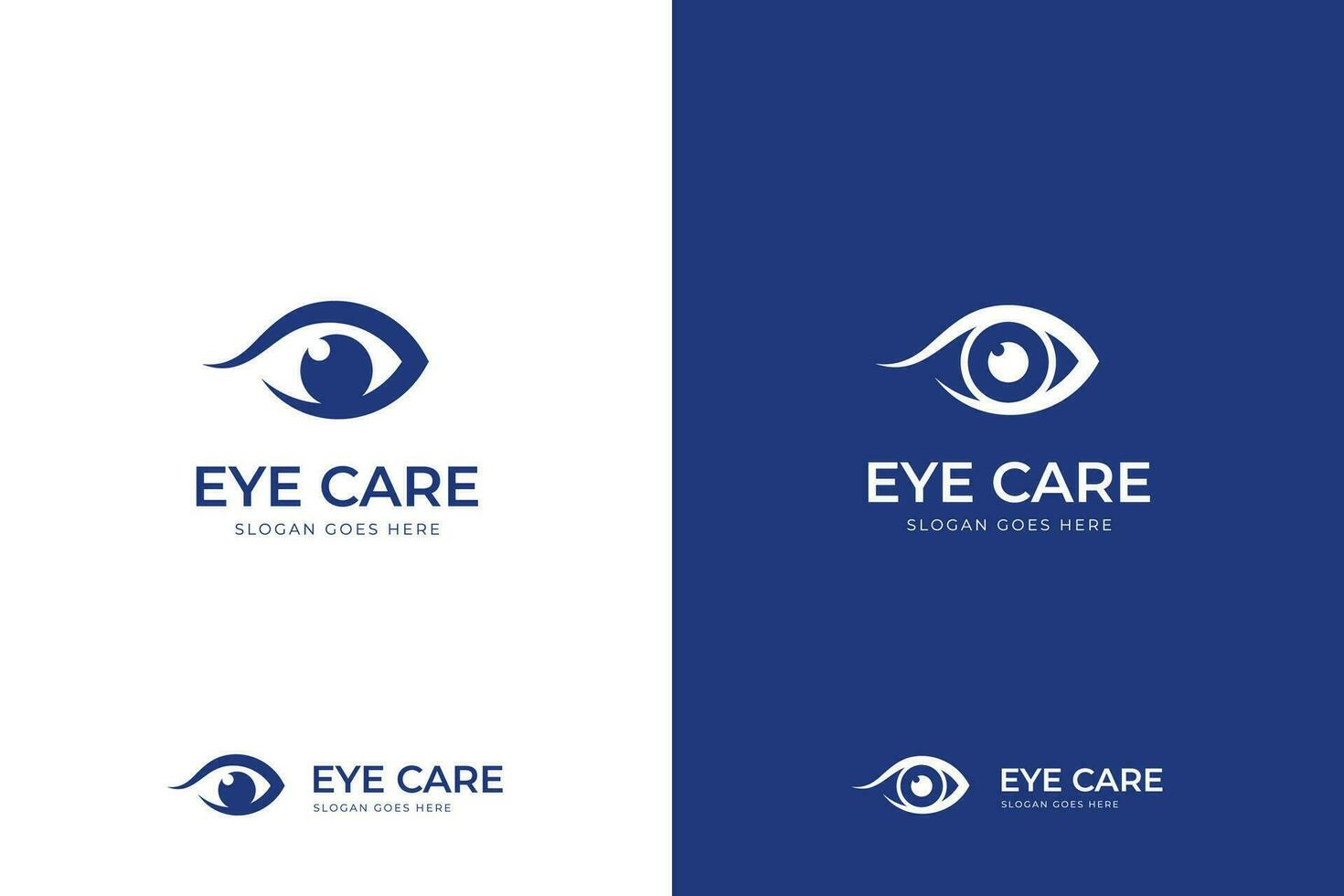 Creative eye care logo icon design template vector