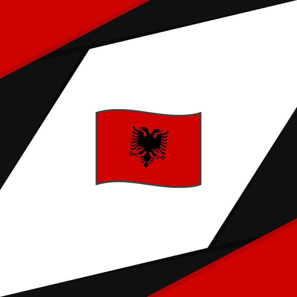 Albania Flag Abstract Background Design Template. Albania Independence Day Banner Social Media Post. Albania vector