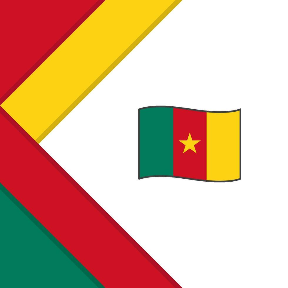 Cameroon Flag Abstract Background Design Template. Cameroon Independence Day Banner Social Media Post. Cameroon Illustration vector