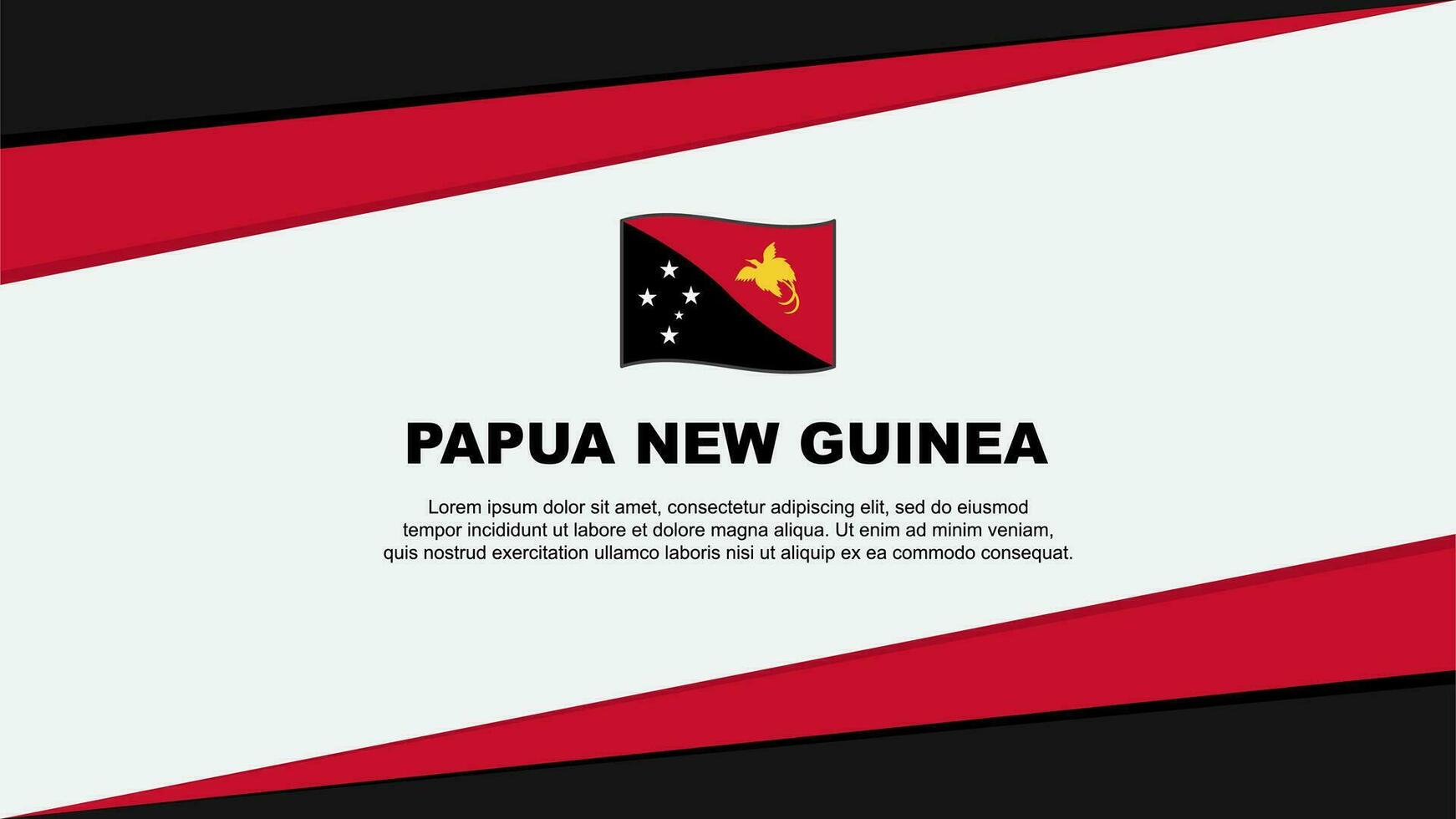 Papuasia nuevo Guinea bandera resumen antecedentes diseño modelo. Papuasia nuevo Guinea independencia día bandera dibujos animados vector ilustración. Papuasia nuevo Guinea diseño