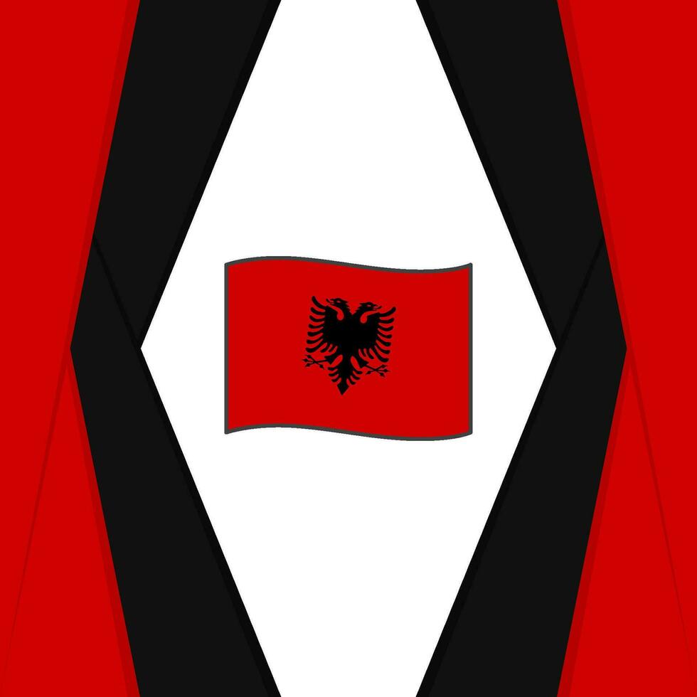 Albania Flag Abstract Background Design Template. Albania Independence Day Banner Social Media Post. Albania Background vector