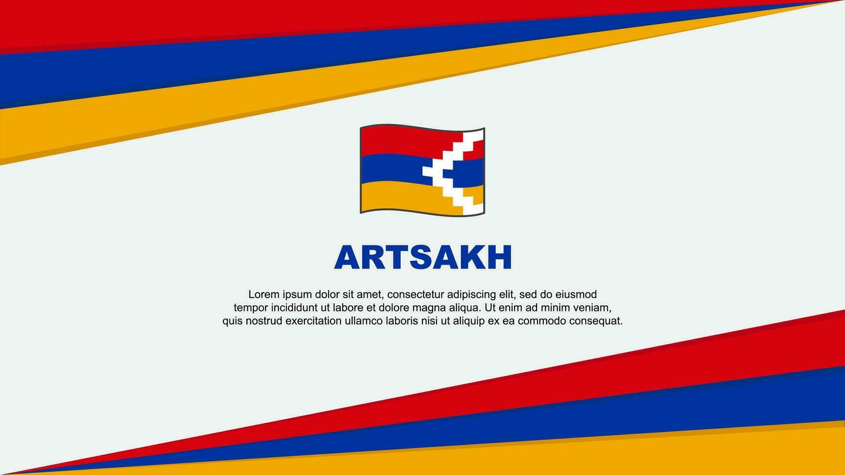 Artsakh Flag Abstract Background Design Template. Artsakh Independence Day Banner Cartoon Vector Illustration. Artsakh Design