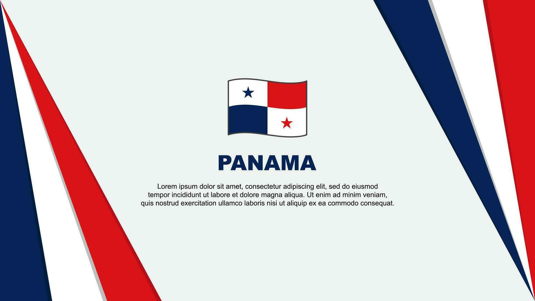 Panama Flag Abstract Background Design Template. Panama Independence Day Banner Cartoon Vector Illustration. Panama Flag