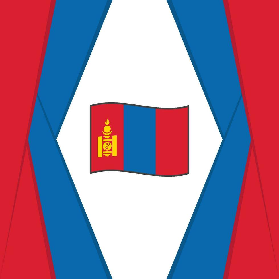 Mongolia Flag Abstract Background Design Template. Mongolia Independence Day Banner Social Media Post. Mongolia Design vector