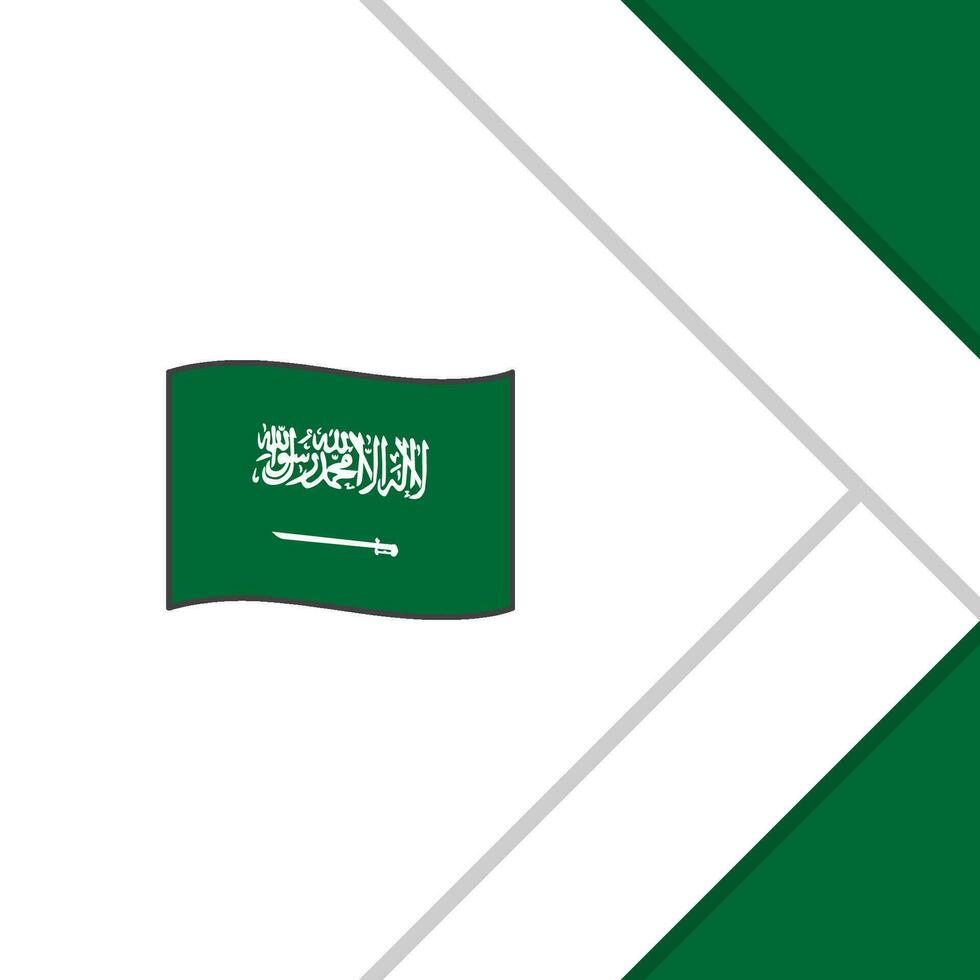 Saudi Arabia Flag Abstract Background Design Template. Saudi Arabia Independence Day Banner Social Media Post. Saudi Arabia Cartoon vector