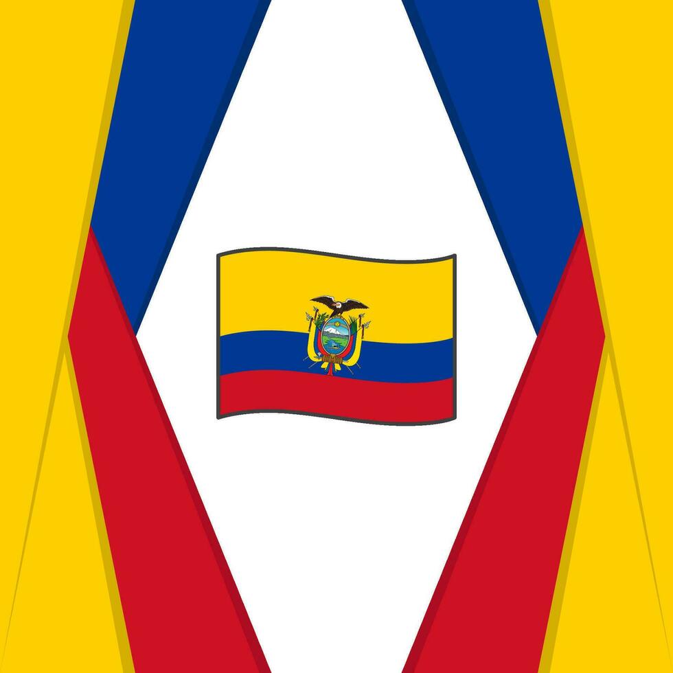 Ecuador Flag Abstract Background Design Template. Ecuador Independence Day Banner Social Media Post. Ecuador Background vector