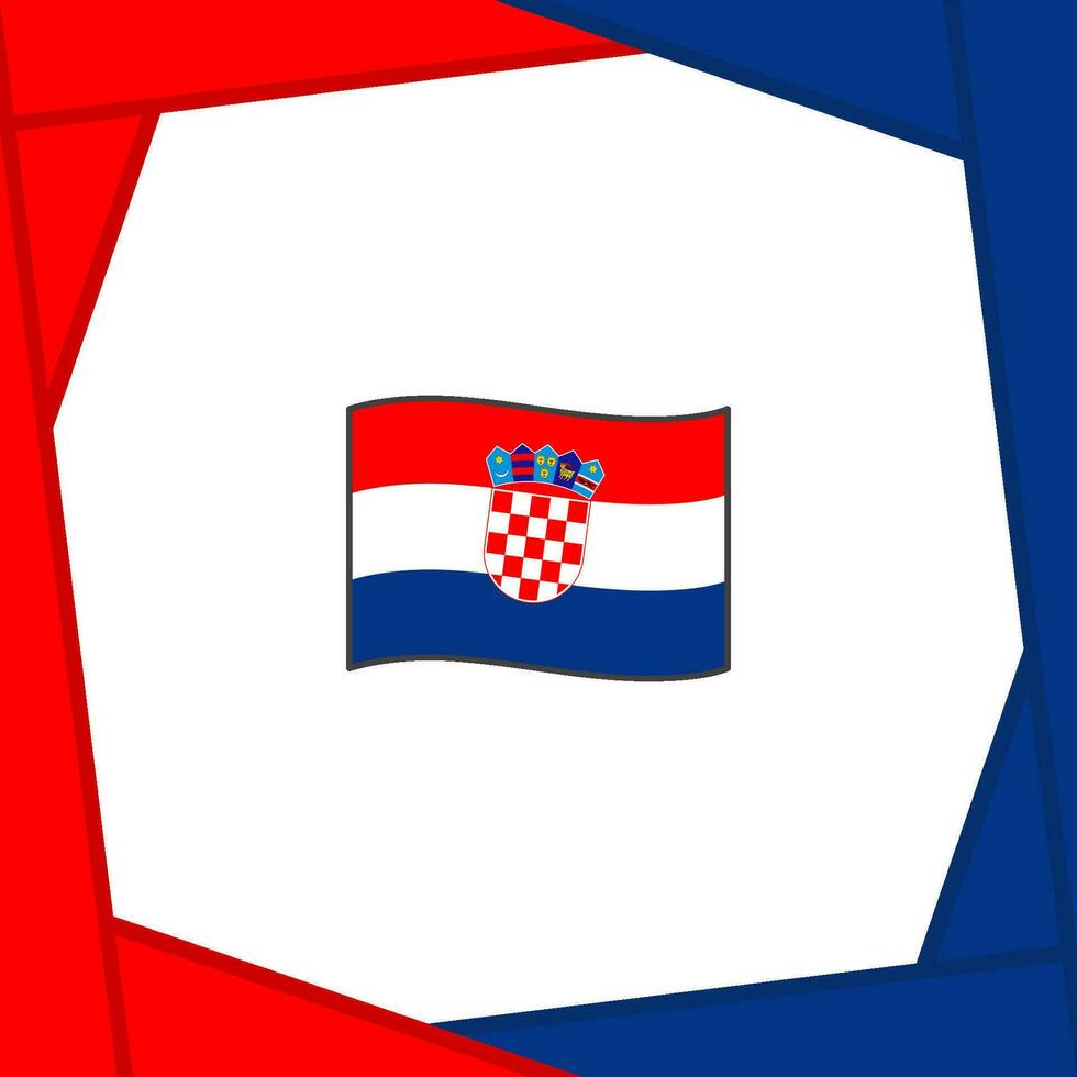 Croatia Flag Abstract Background Design Template. Croatia Independence Day Banner Social Media Post. Croatia Banner vector