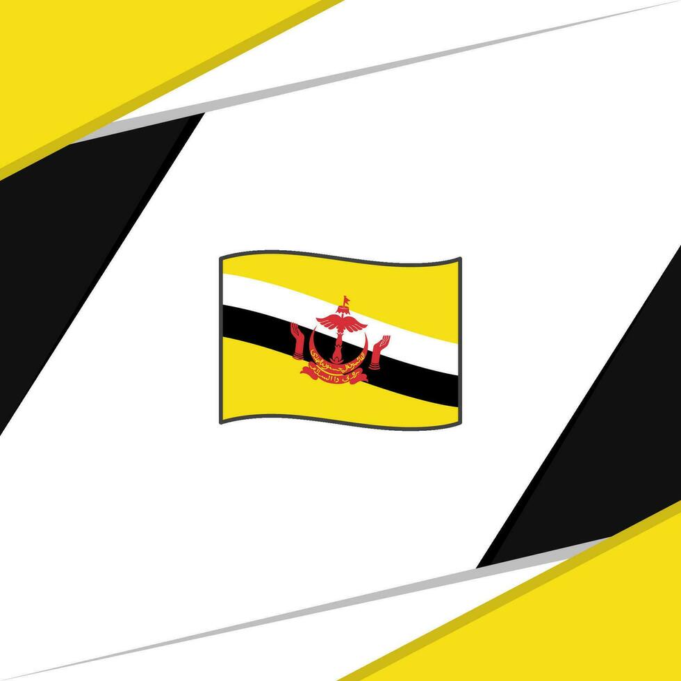 Brunei Flag Abstract Background Design Template. Brunei Independence Day Banner Social Media Post. Brunei Background vector