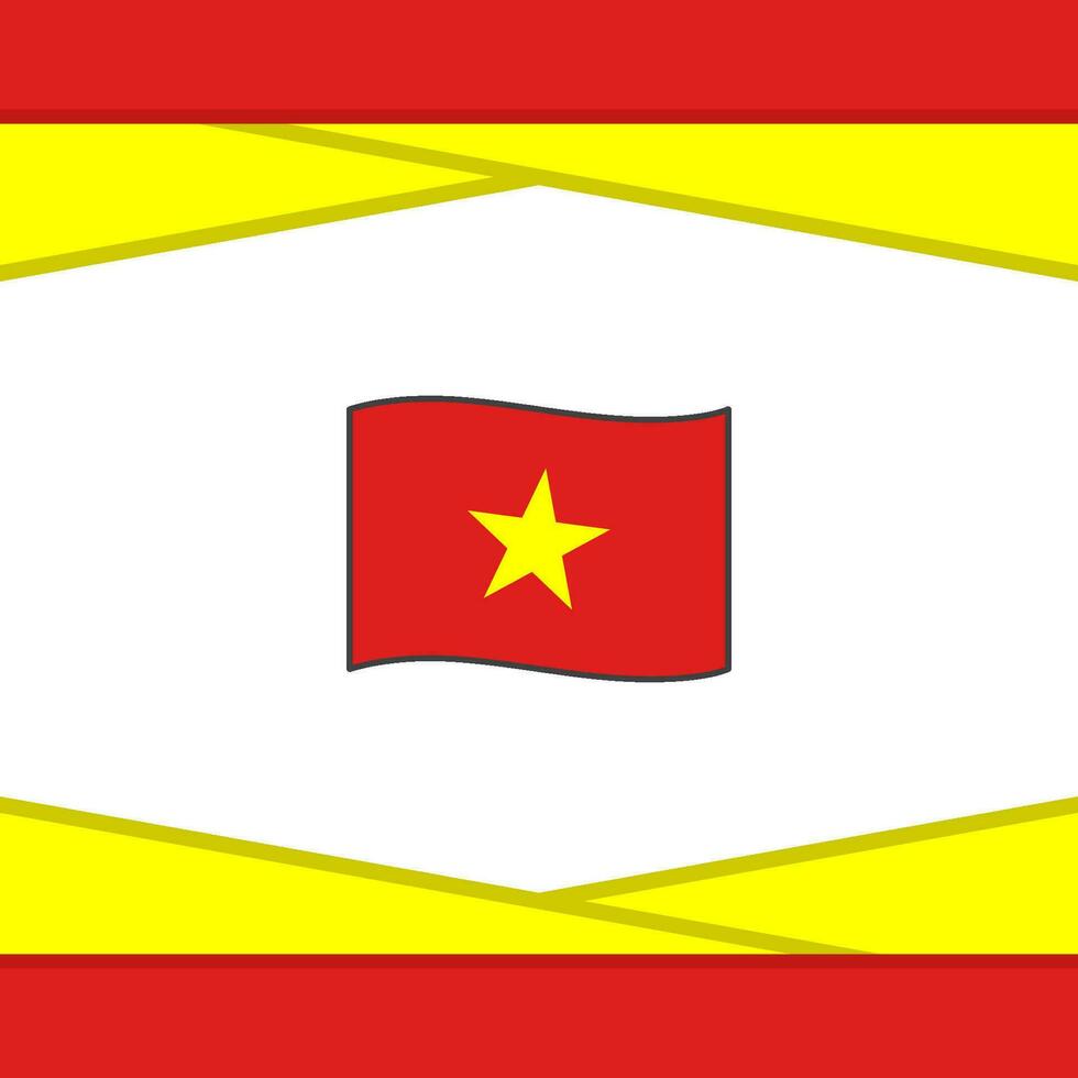 Vietnam bandera resumen antecedentes diseño modelo. Vietnam independencia día bandera social medios de comunicación correo. Vietnam vector