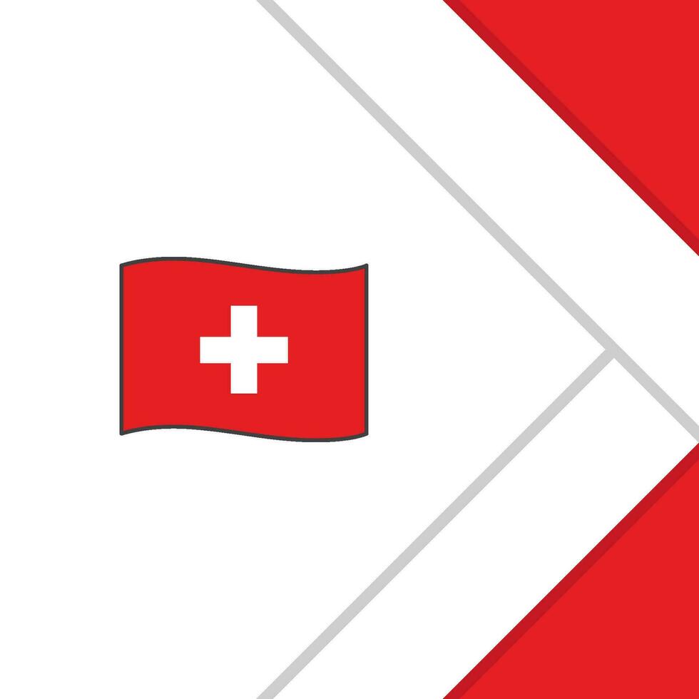 Switzerland Flag Abstract Background Design Template. Switzerland Independence Day Banner Social Media Post. Switzerland Cartoon vector