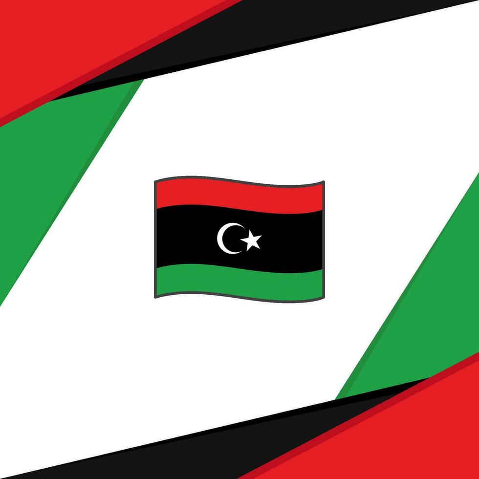 Libia bandera resumen antecedentes diseño modelo. Libia independencia día bandera social medios de comunicación correo. Libia antecedentes vector